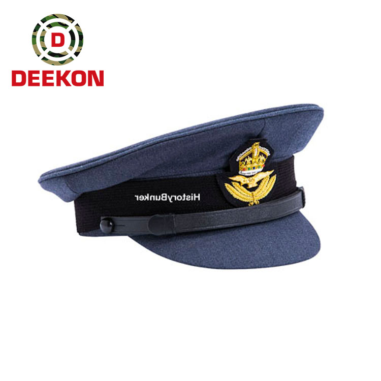 Blue Peaked Cap with Badge