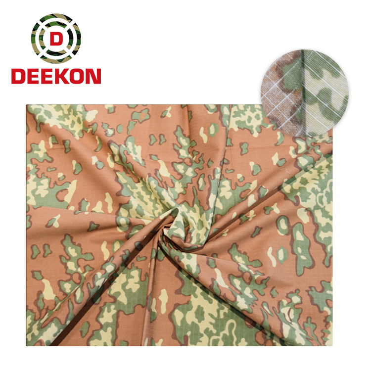 Orange Flecktarn Camouflage Fabric