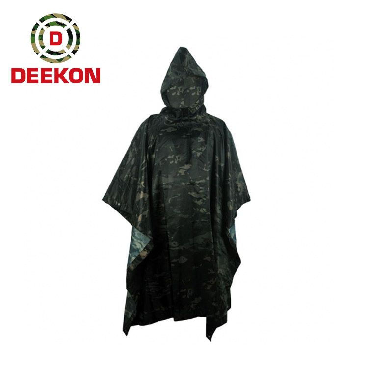 Black MC Camo Raincoat
