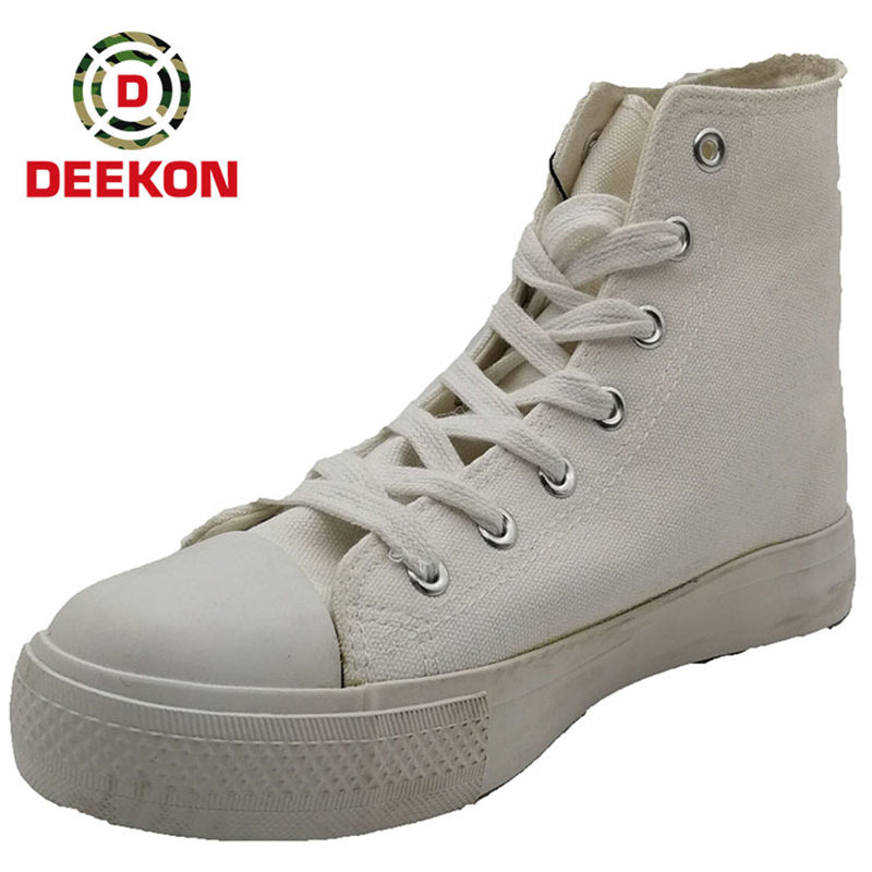 White Canvas Army Shoes