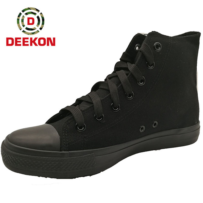 Black Canvas Shoes for Africa