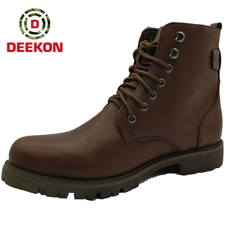 Brown High Ankle Leather Shoes