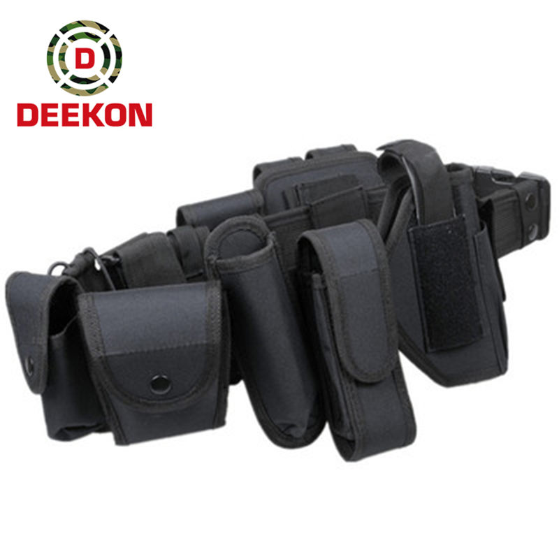 Police Duty Belt With 10 Pouches