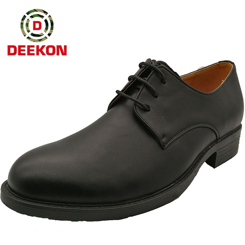 Simple PU Leather Military Shoes