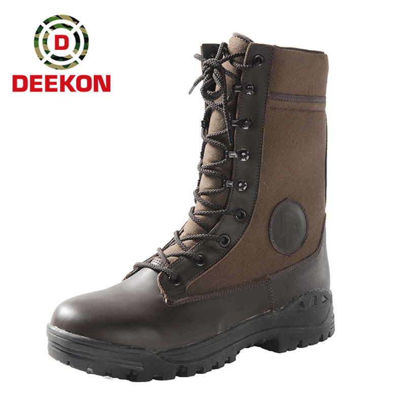 Brown Army Boot with LOGO